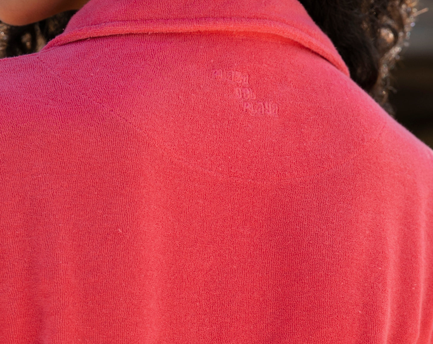 Robe polo St. Trop' Framboise en coton éponge