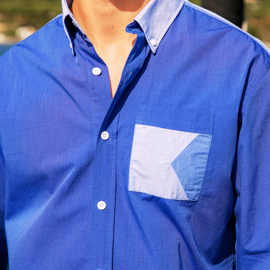 Le Moulleau White shirt in thread-on-thread cotton