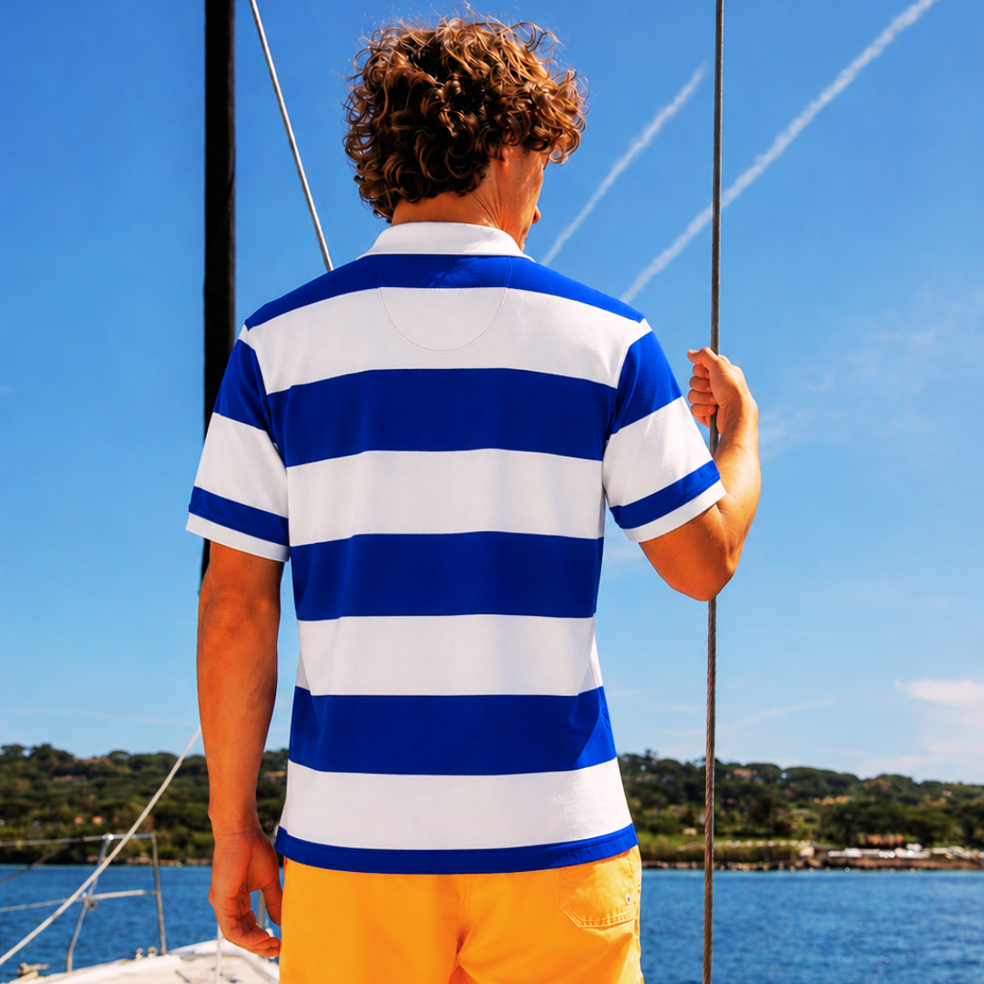 Polo Cassis Victoria Blue en coton Pima