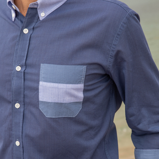 Chemise Wally Dark Blue en coton