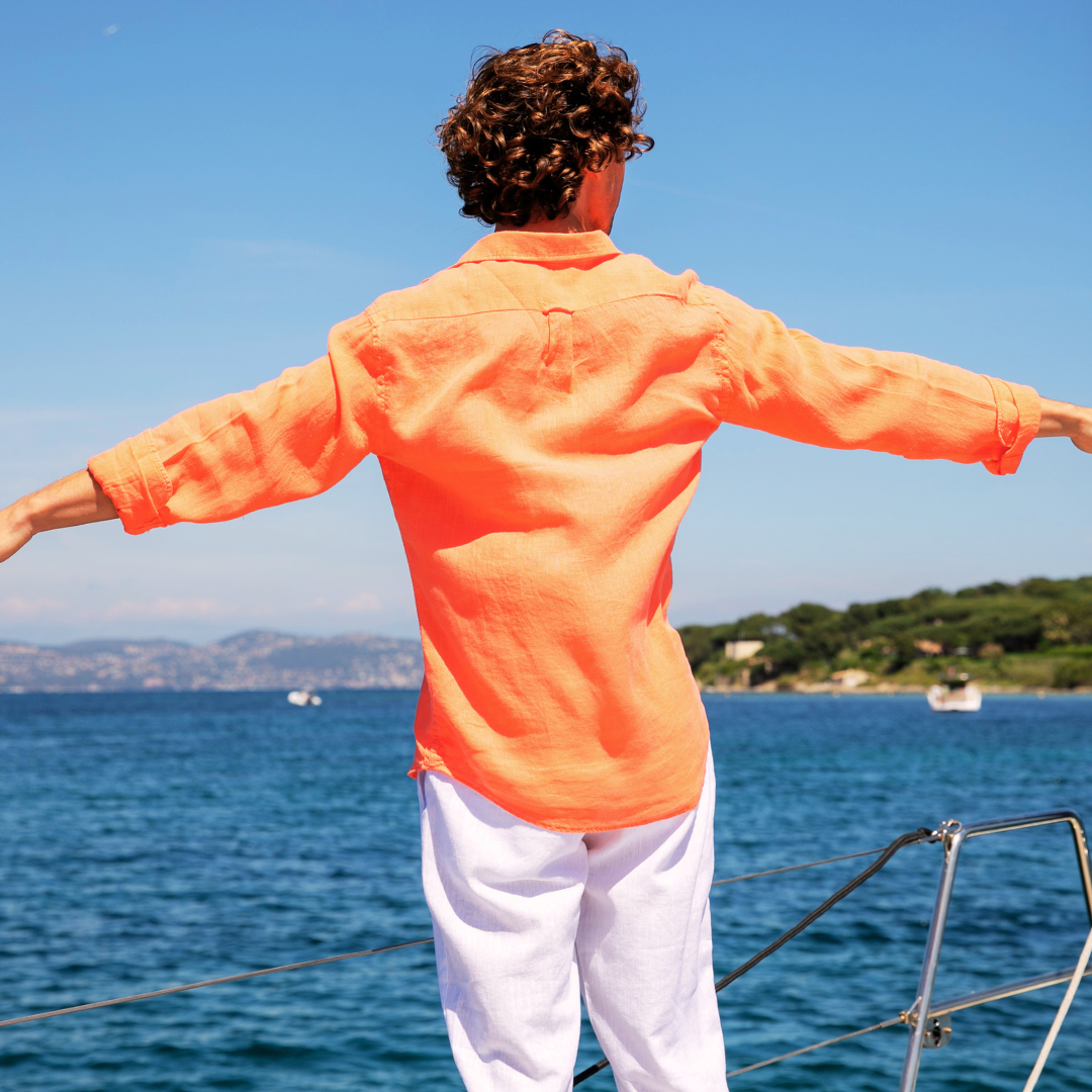 Riviera Azur linen shirt