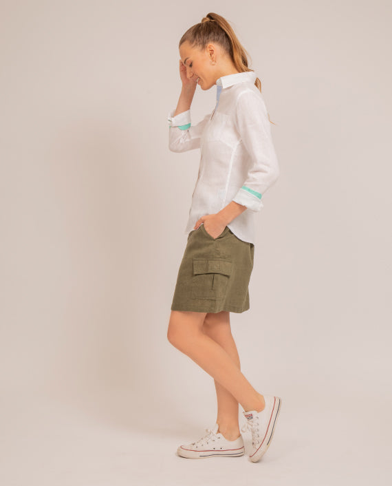 Chemisier Riviera White en lin