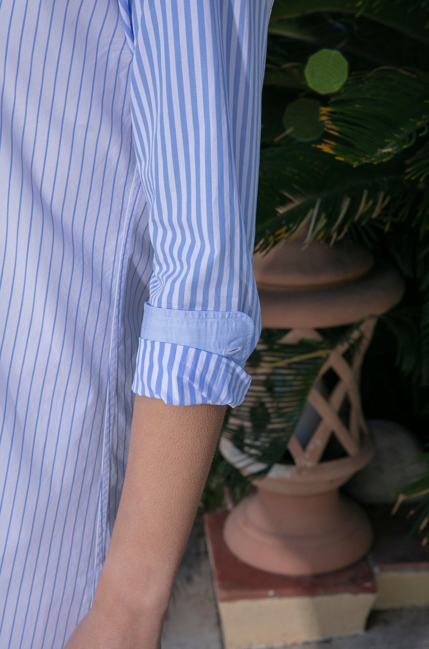 Robe chemise Portofino Blue Stripes en coton