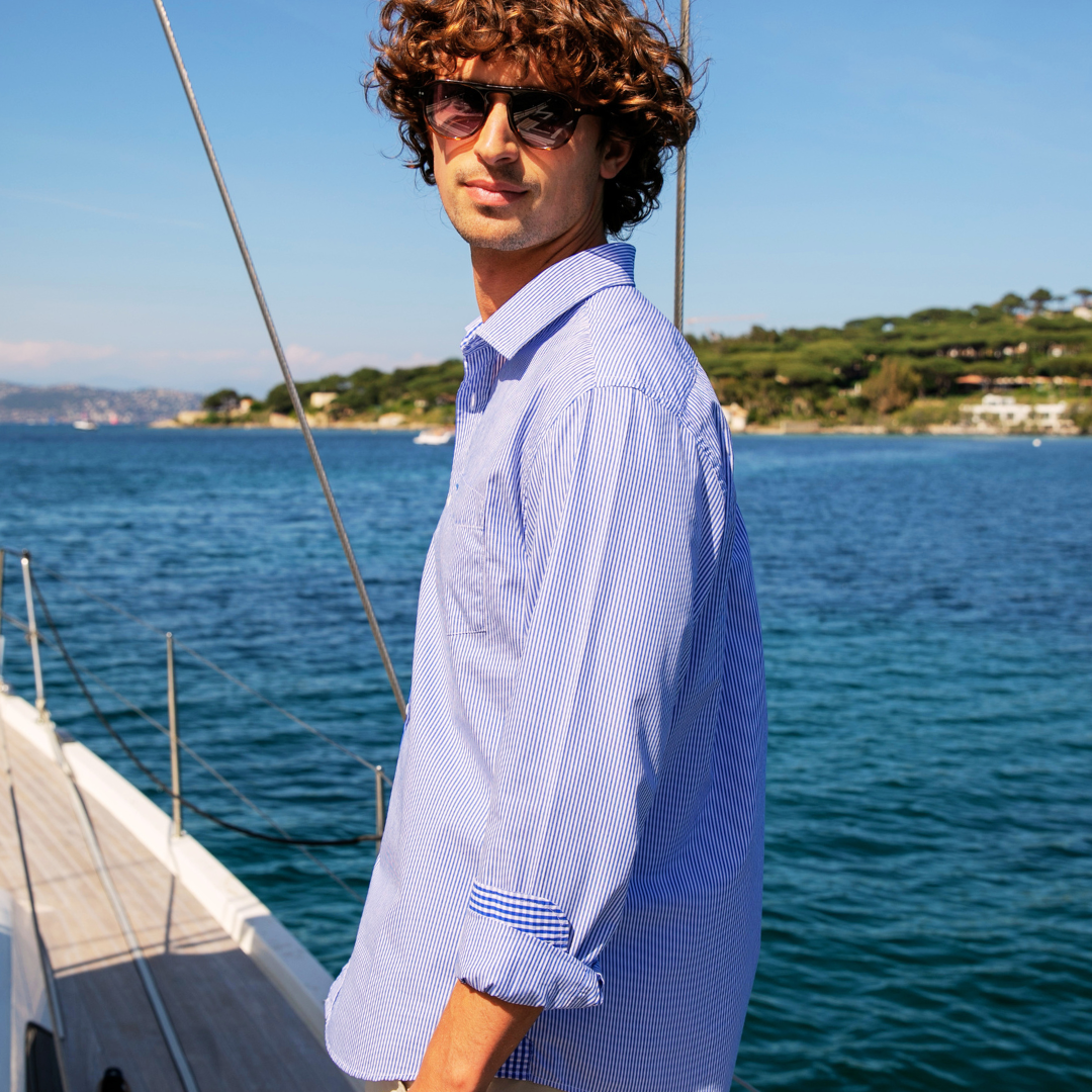 Chemise Houlgate Royal Blue en coton