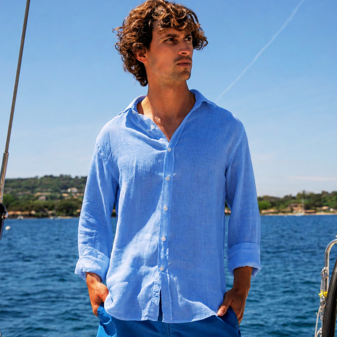 Chemise Blue Bay Provence en lin