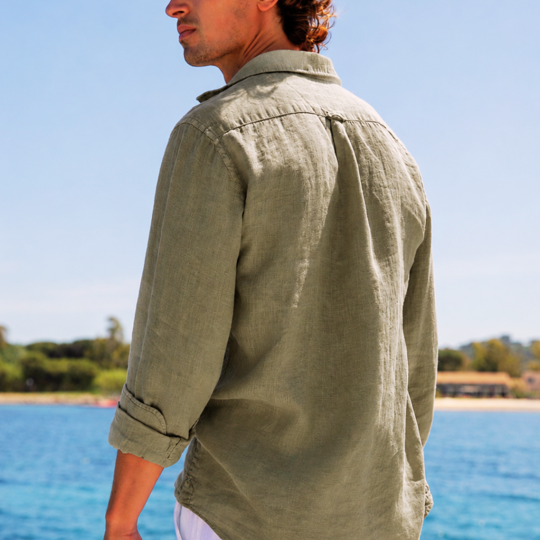 Riviera Azur linen shirt
