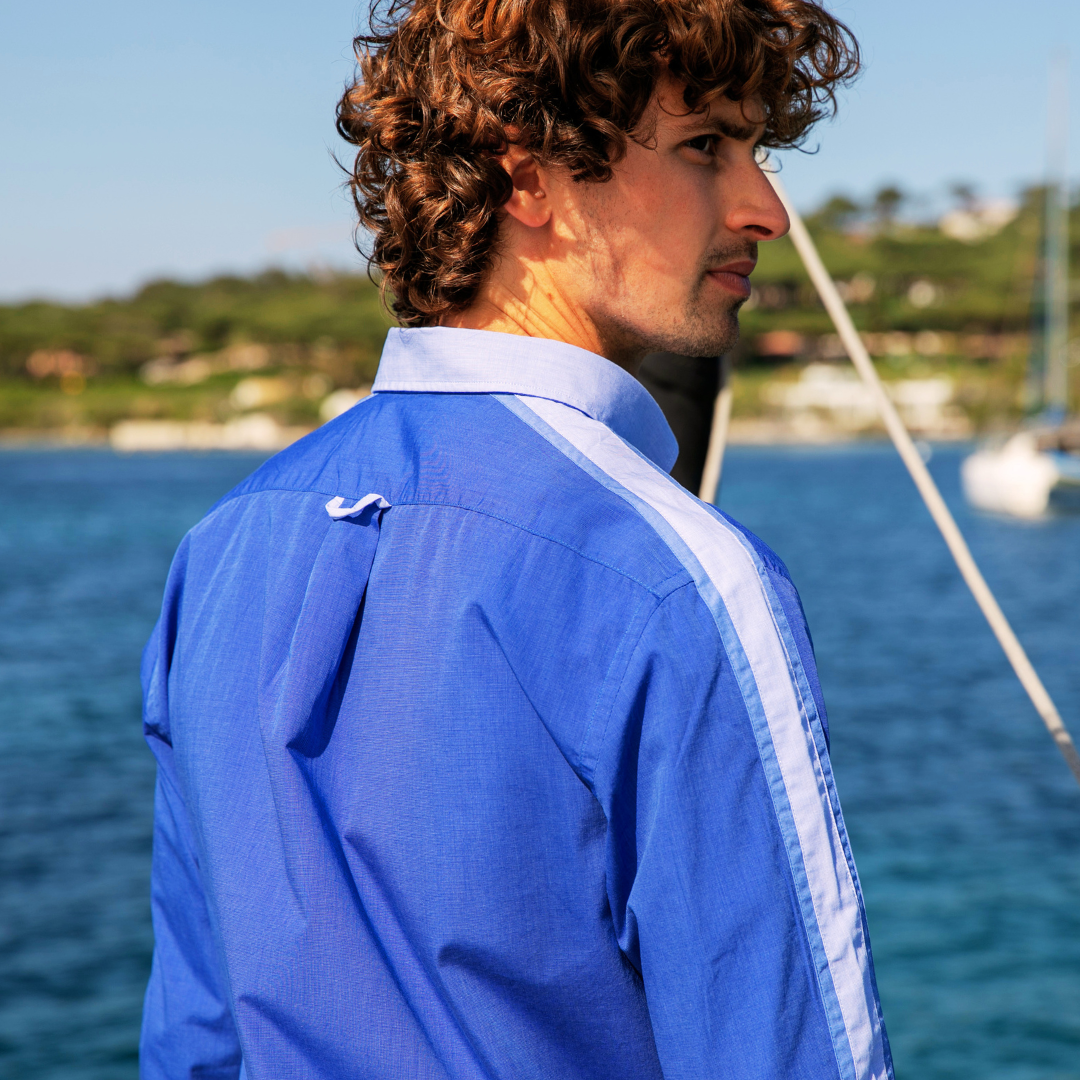 Le Moulleau White shirt in thread-on-thread cotton