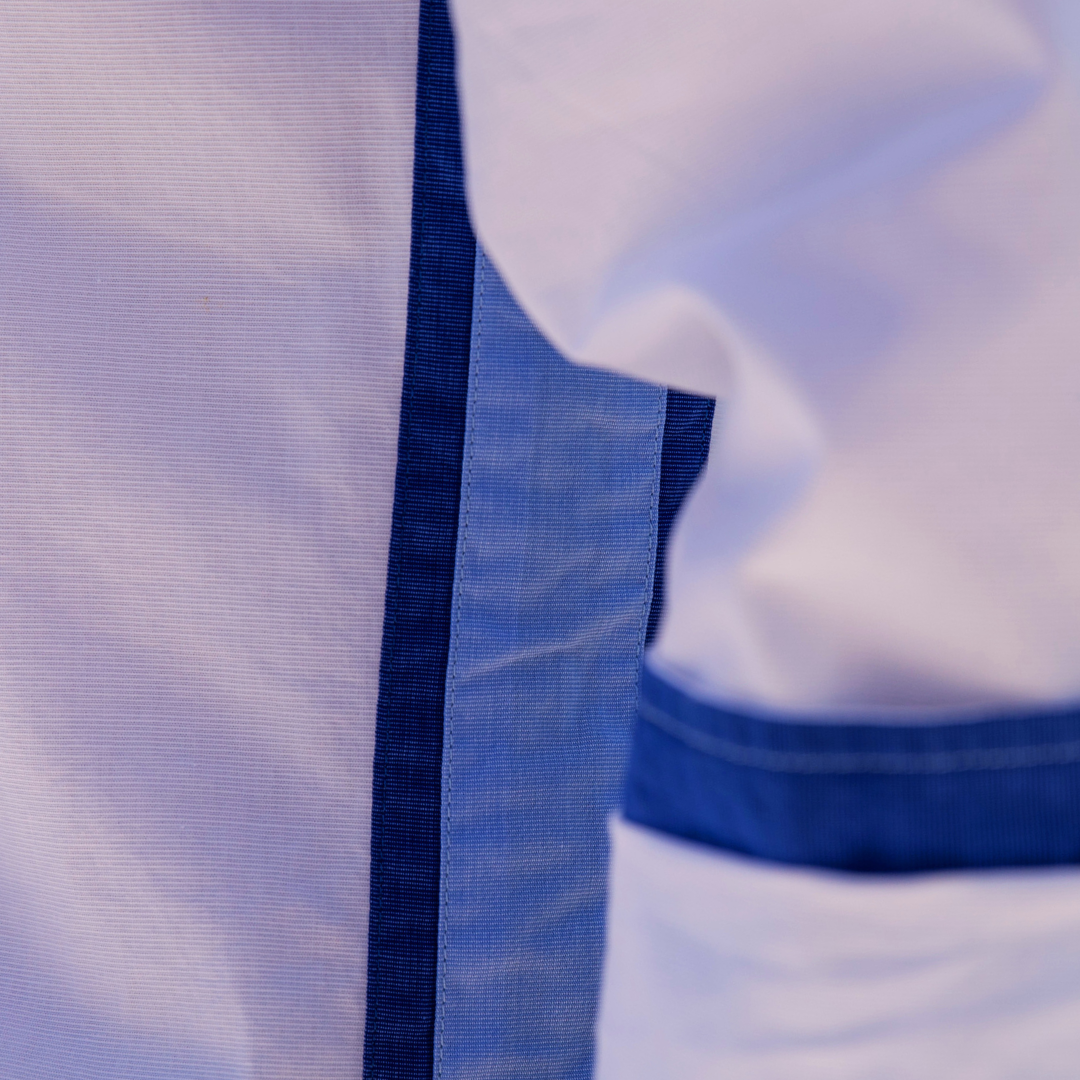 St Martin Blue shirt in end-on-end cotton