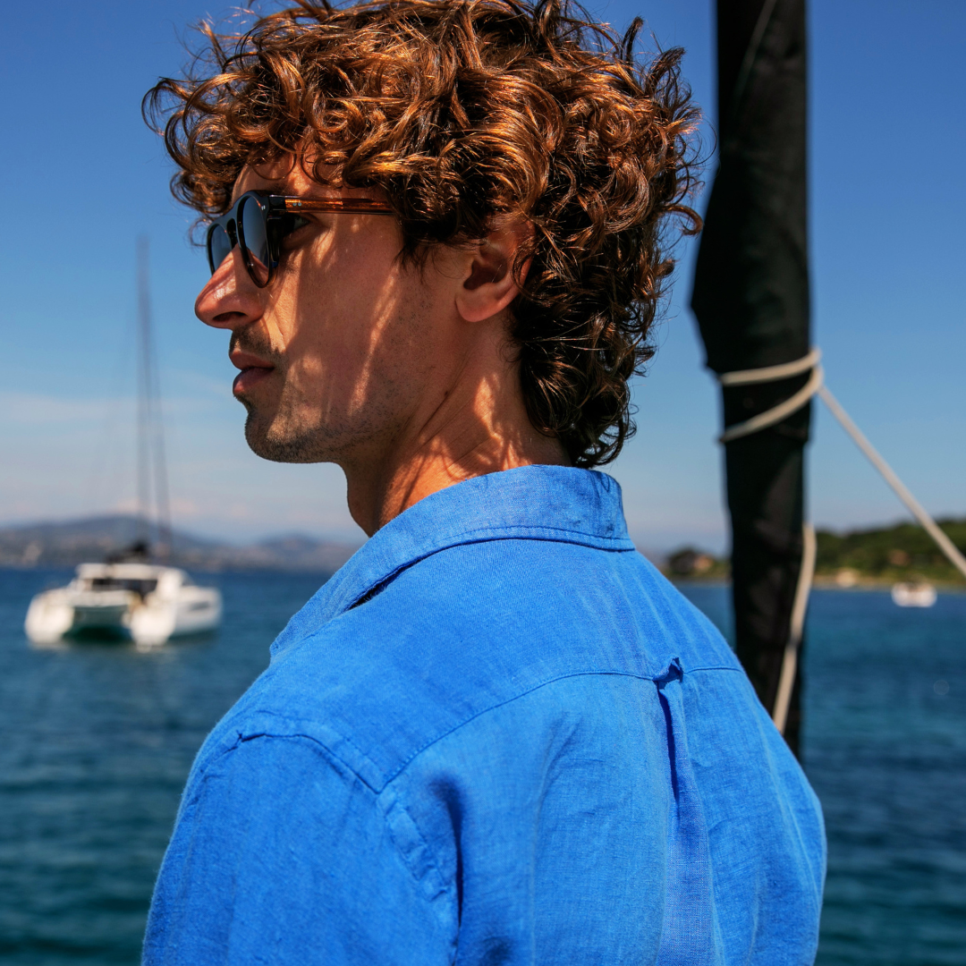 Riviera Azur linen shirt