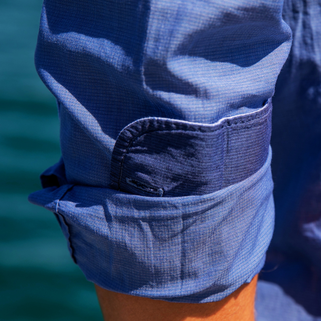 Chemise Mahé Blue en coton