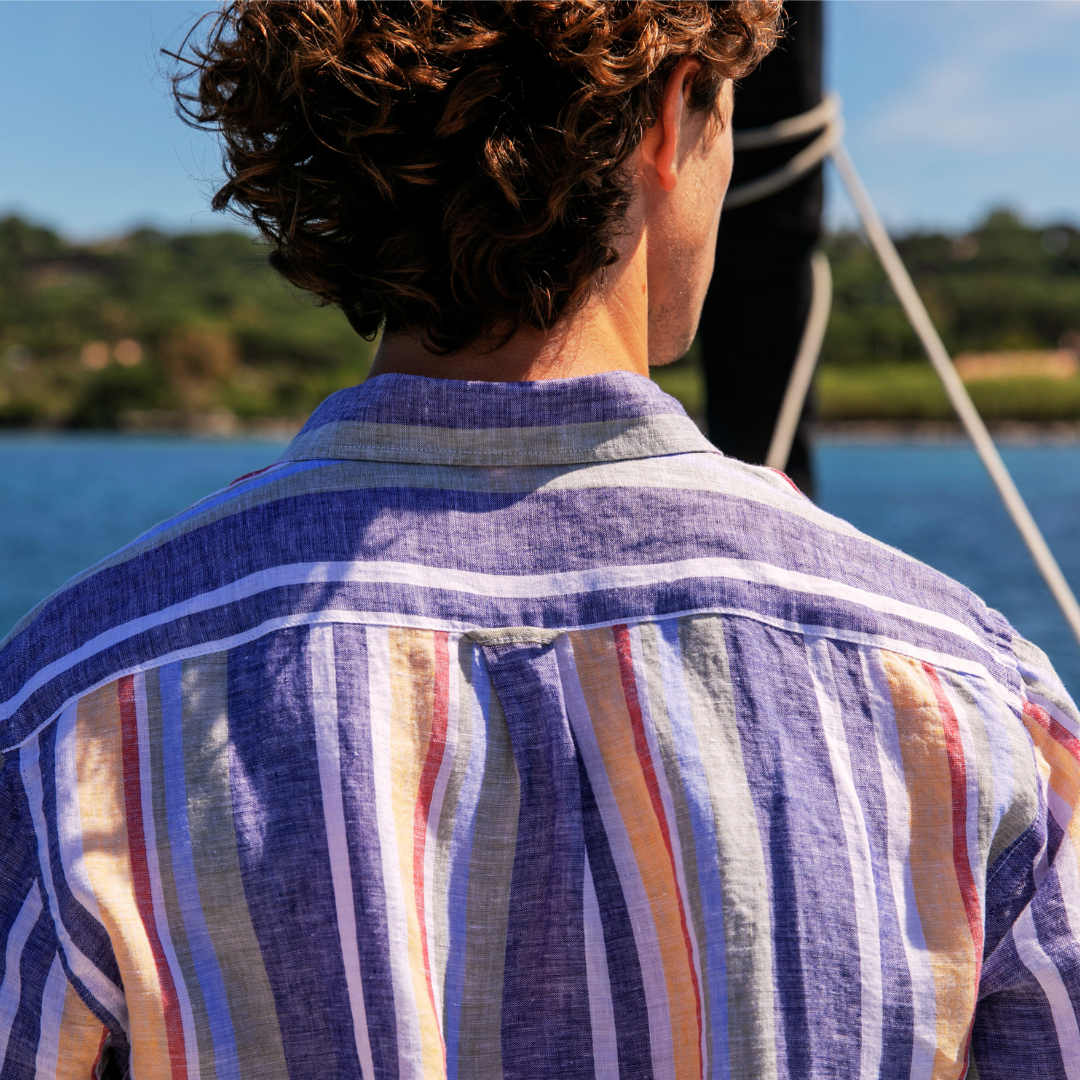 Riviera Cacao Stripes linen shirt