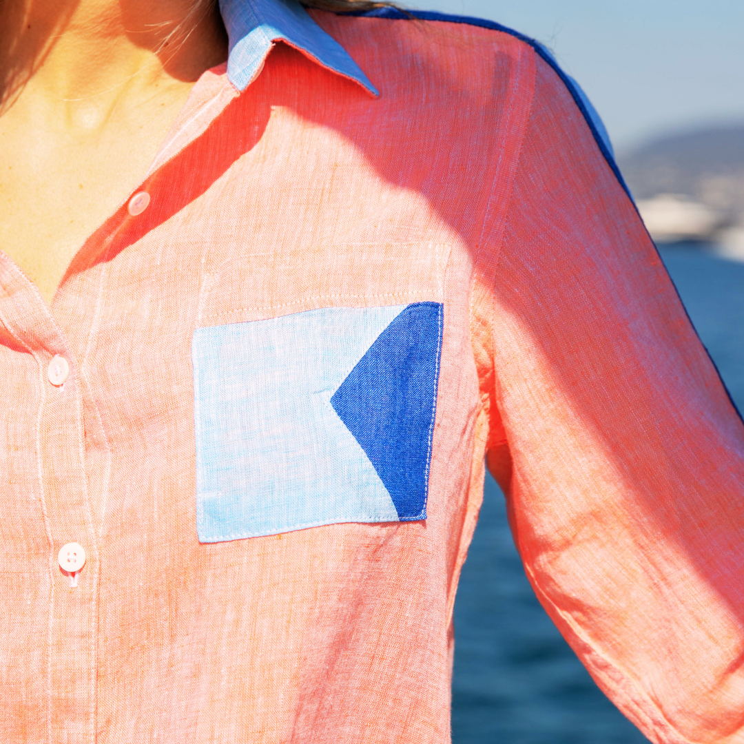 Le Moulleau Indigo linen shirt