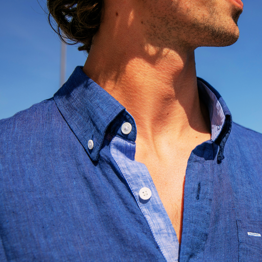 Riviera Azur linen shirt