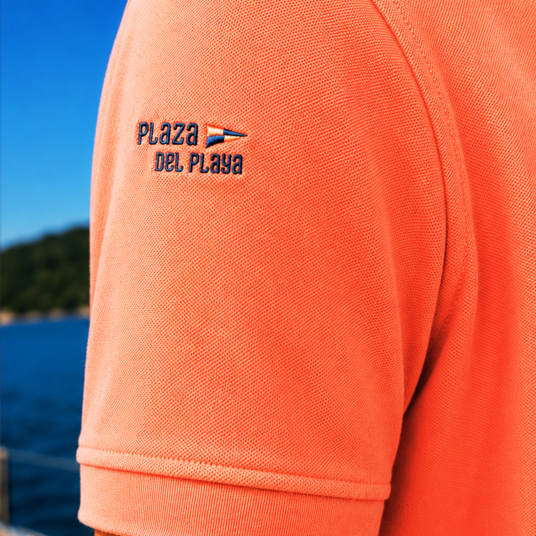Polo Cook Living Coral en coton Pima