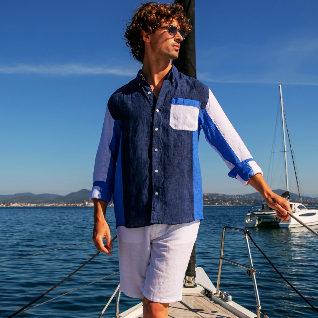 Chemise Marigot Navy en lin