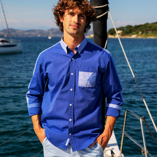 Le Moulleau White shirt in thread-on-thread cotton