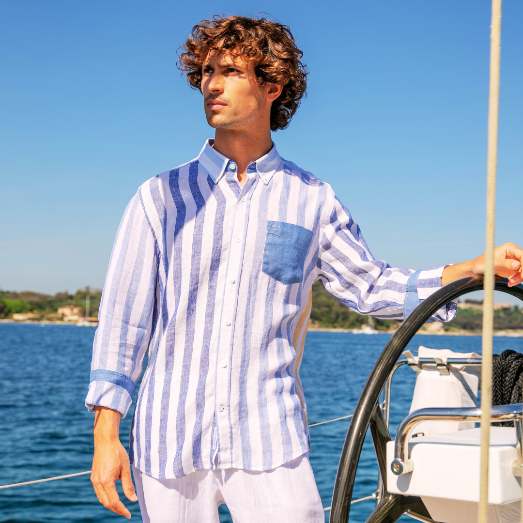 Chemise Malibu Multistripes en lin