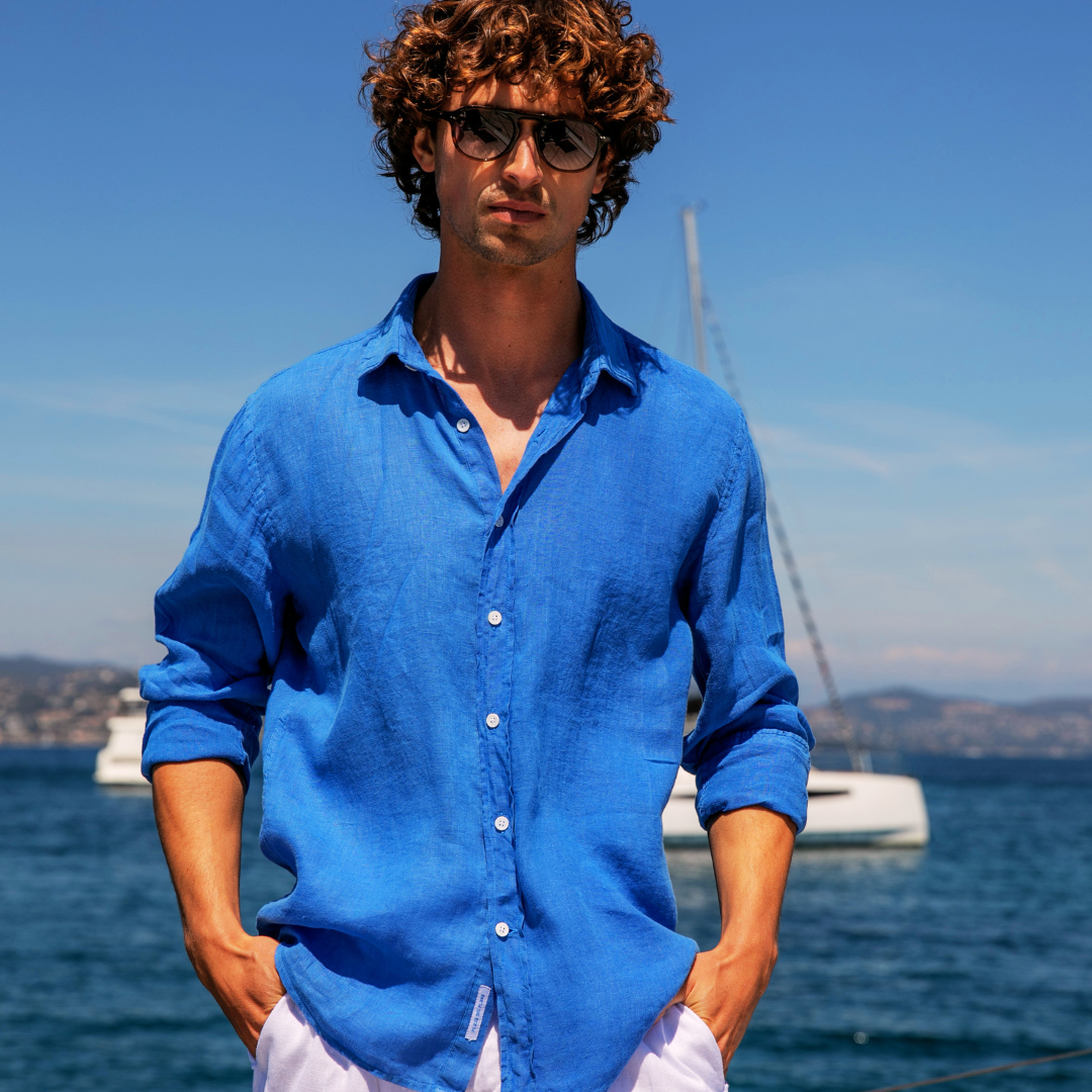 Riviera Azur linen shirt