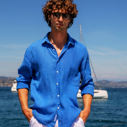 Riviera Azur linen shirt