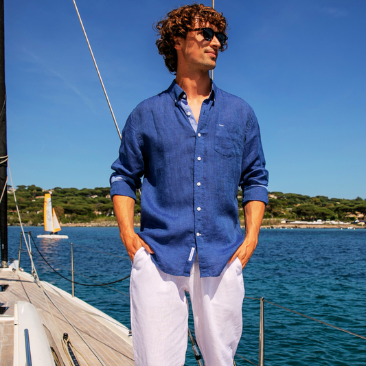 Riviera Azur linen shirt